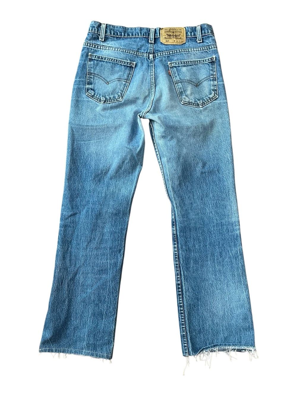 Vintage Levi’s orange tab 517 80s straight leg medium wash jeans 32 x 28 USA